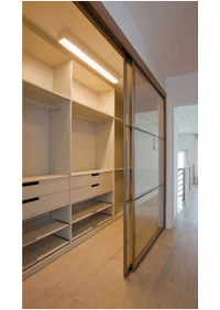 Линейная гардеробная комната с дверями купе Актобе